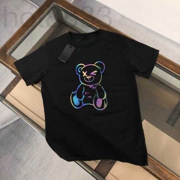 T-shirt da uomo Designer Luxe Shir Teddy Bear Shir Mens per donna Uomo Shirs Donna Clohing Coon Leer Casual Summer Shor Sleeve Man Whie TJQW