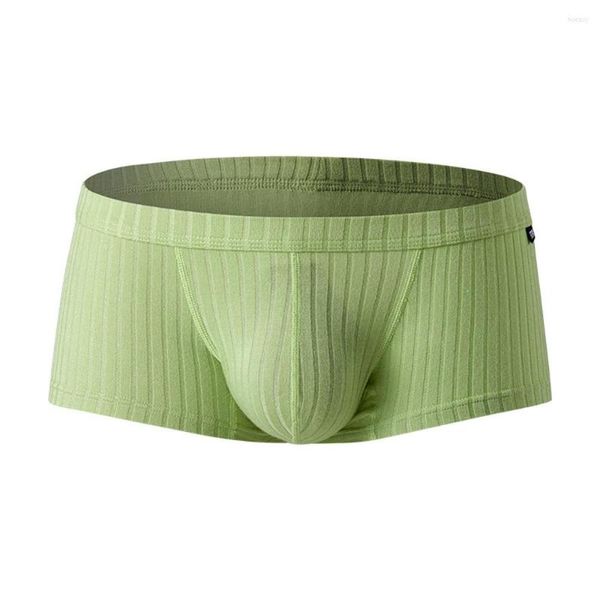 Unterhosen Eisseide Boxershorts für Männer Mesh Bugle Pouch Höschen Sexy atmungsaktive Unterwäsche Transparente kurze männliche durchsichtige Trunk Boxer