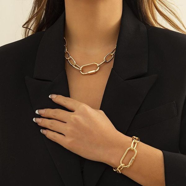 Choker Chunky Kette Kurze Halskette Für Frauen Trendy Punk Dicken Chian Kragen 2023 Mode Schmuck Zubehör Mädchen Geschenk