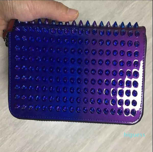 Purse de embreagem curta de grife de grife pigalle clehed clets clets wallet moda modeira carteira feminina bolsa designer cravejada bolsa de embreagem330o