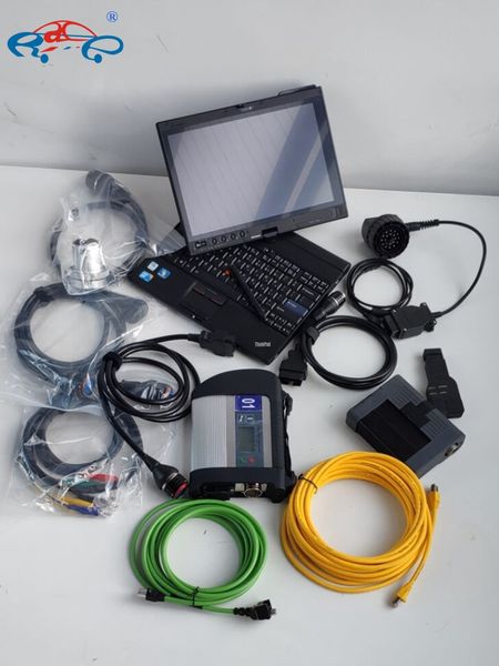 Strumenti diagnostici automatici professionali MB Star SD Compact C4 ICOM A2 1TB Cavi HDD e laptop multiplexer X220T I5 8G touchscreen per auto Mercedes BMW