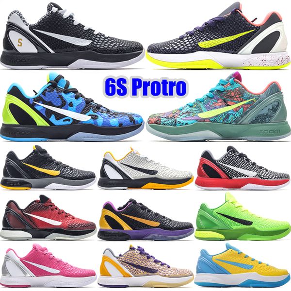 Bryants 6 Men Basketball Shoes K 6s Elite Low Designer Think Pink White Del Sol Mambacita Sweet Prelude Grinchs BHM Camo Tênis Tamanho 40-46