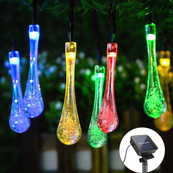 Lâmpadas de gramado 6m 7m LED Fairy Solar String Garden Outdoor Garden Luz à prova d'água Pátio Lightscape Lighting Decoração da festa de Natal