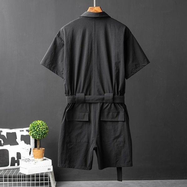 Männer Shorts Stil Japanische Vintage Casual Kurze Overalls Herren Sommer Hip Hop Overall Hülse Sets Mode Gerade 2023 OverallsMen's