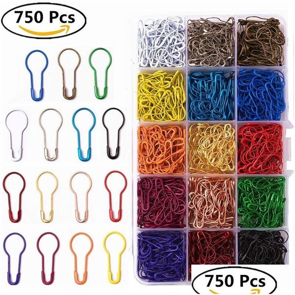 Pinos Aunchas 600 peças 20 cores variadas BB Safety Pear Pin Calabash Knitting Stitch Markers Fazendo com armazenamento B DHFWC