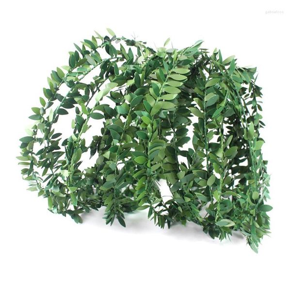 Dekorative Blumen 1pc Künstliche Rebe DIY Flexible Lebensechte Faux Blatt Für Kranz Krone Pografie Requisiten Hause Hängen Dekor Hochzeit