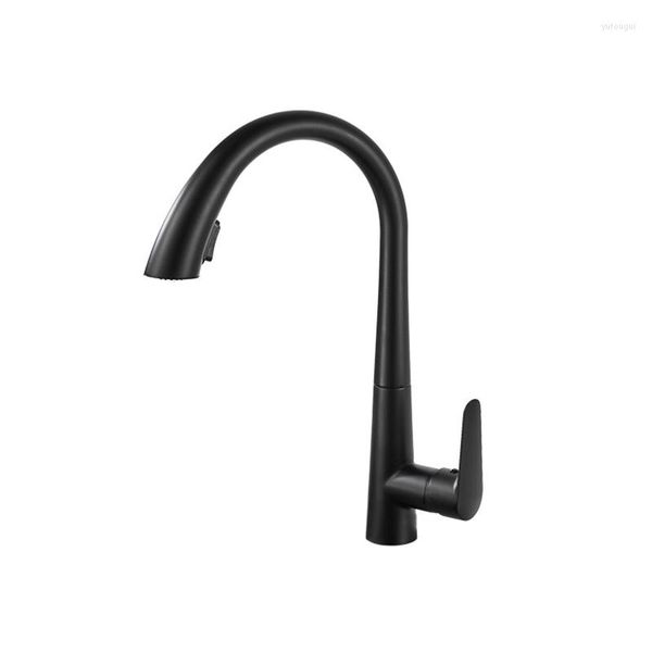 Torneiras de cozinha Mistor de cobre TAP HOMES HOMENCIDO PULL OUT Torda de 360 ​​graus ROLAÇÃO ÚNICA RUBINETTO CUCINA TORNEIRA