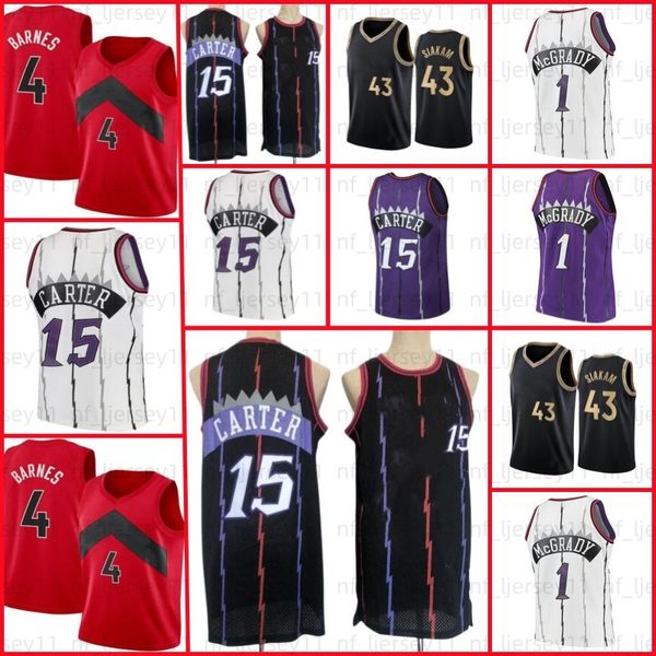 21 Vince 15 Carter Pascal 43 Siakam Basketball Jersey 2023 New Tracy 1 McGrady Marcus Camby Clear 23 Fred VanVleet