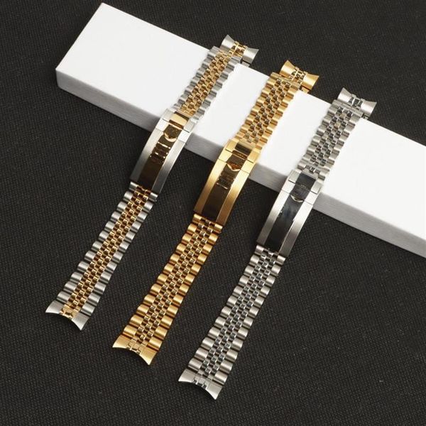 Cinturini per orologi Marca 20mm Cinturini per orologi in acciaio inossidabile oro argento per cinturino da polso DATEJUST Cinturino per cinturino sottomarino Tools225r