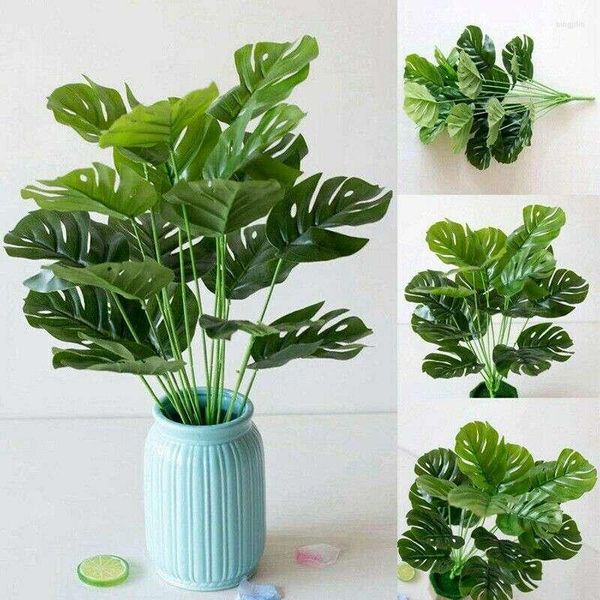 Flores decorativas Planta ao ar livre interna sem panela verde realista árvore artificial