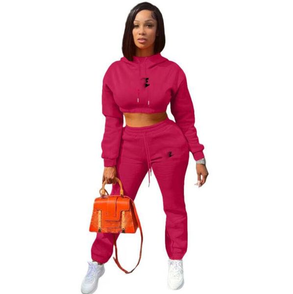 Womens Tracksuits Moda Casual Outono Primavera Manga Comprida Duas Peças Jogger Set Senhoras Outono Treino Sweat Suits Preto Vermelho Plus Size S-2XL