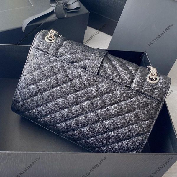 7A Designer Bags Mulheres Envelope Bolsa Cadeia Caviar Top Quality Ombro Messenger Underarm Hand Bag Moda Clássico Designers Genuine Leather Bags Custom Made