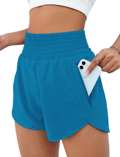 Neue Frauen Gym Shorts Hot Yoga Outfit Fitness Kleidung Laufshorts Hohe Taille Sport Tragen Hosen