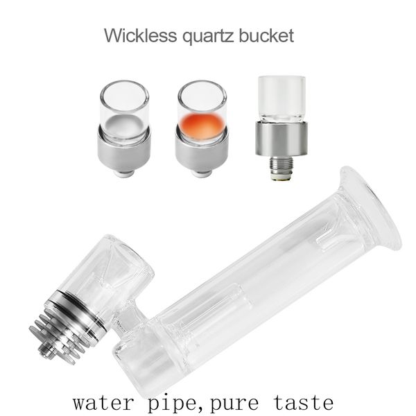 Aquecedor de cera Longmada Motar II substituível de balde de quartzo elemento de câmara de aquecimento acessório de vidro filtro bocal base de aquecimento plana para mod de caixa