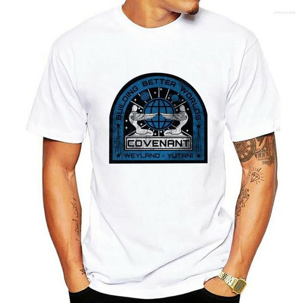 Erkekler Tişörtleri USCSS Sözleşmesi Yaması T-Shirt Ripley Prometheus Nostetheus Weyland Alien Gemi Vintage Tee Shirt