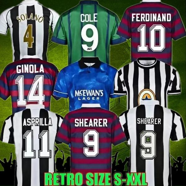 maglie retrò Newcastle SOCCER 96 97 98 99 NUFC SHEARER Retro HAMANN SHEARER PINAS 1988 93 95 1997 05 06 2000 01 UNITED OWEN MAGLIE CALCIO classiche Ginola