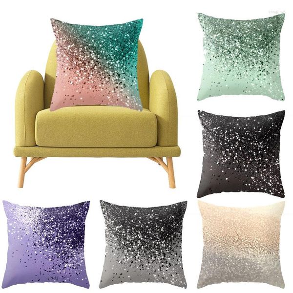 Travesseiro colorido colorido travesseiro inseto gradiente de estilo capa de almofada simples e de moda sofá decorativo 45x45cm
