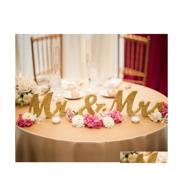 Свадебные украшения буквы миссис миссис деревянный табличный таблица декор подарки P O Стенка