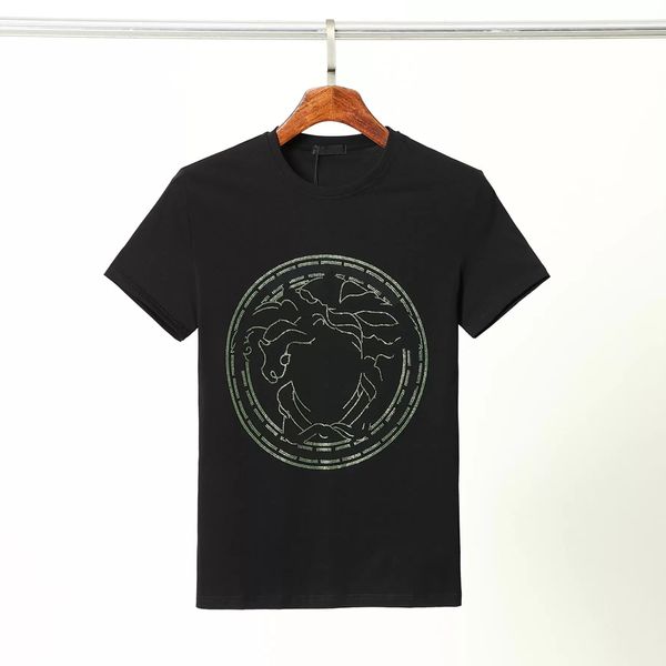 Designer-Herren-T-Shirts, schwarze und weiße Farbe, Alphabet, reine Baumwolle, modische, lässige Herrenbekleidung, Street-Polo-Shorts, Ärmel-T-Shirt