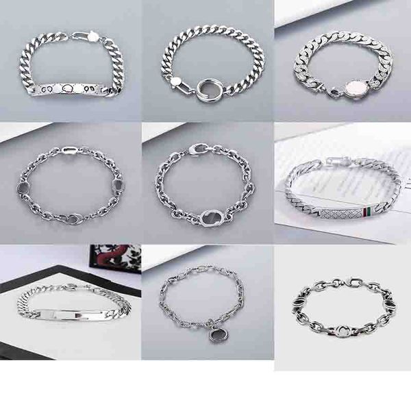 Pulseira masculina de luxo superior, pulseiras fantasma de aço inoxidável, pulseira masculina feminina, pulseira fashion, pulseira de casal, joias 16 cm 18 cm 20 cm 22 cm, muitos estilos