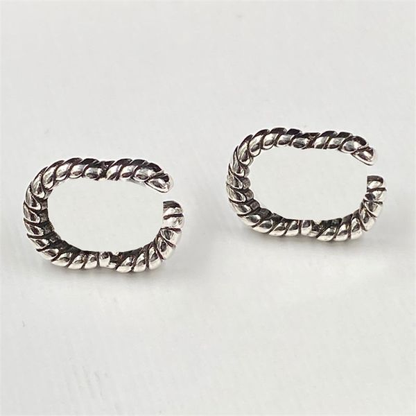 Seil-Linien-Ohrstecker mit offener Schleife für Damen, Kreis-Ring-Geometrie-Design-Ohrringe