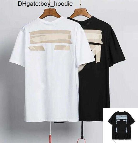 Sommermode Marke Offs Herren T-Shirts Ow Religiöses Ölgemälde Direktspray Pfeil T-Shirts Hip Hop Kurzarm Lose Männer Tops T-Shirts Frauen R3RZ