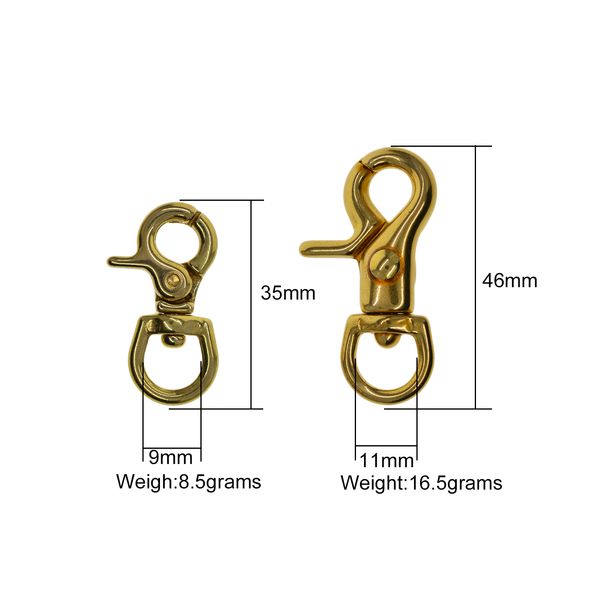 Ключевые кольца мини -маленький твердый латунный поворотный поворотный шнурок защелк