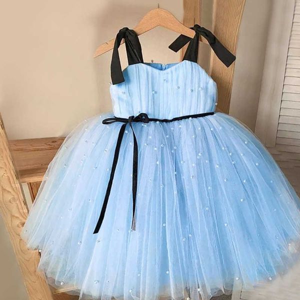 Mädchen Kleider Baby Mädchen Prinzessin Party Flauschiges Kleid Blume Hochzeitskleid bis zum Jahr Sommer ärmellose Kinderkleidung Kinderkleidung