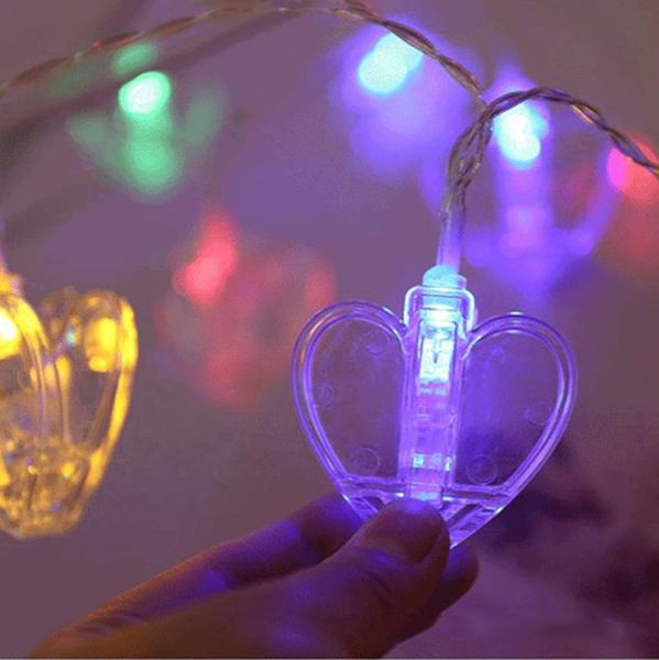 Stringhe String Lights Love Clip USB e batteria 8 Funzioni Telecomando Esterno Interno Finestra Decorazione albero di Natale 1pcLED LEDLED LED