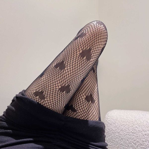 Сексуальные носки шелковые чулки Сексуальные кружевные готические кружевные чулки сетки колготки Y2K Women Black White Fishnet
