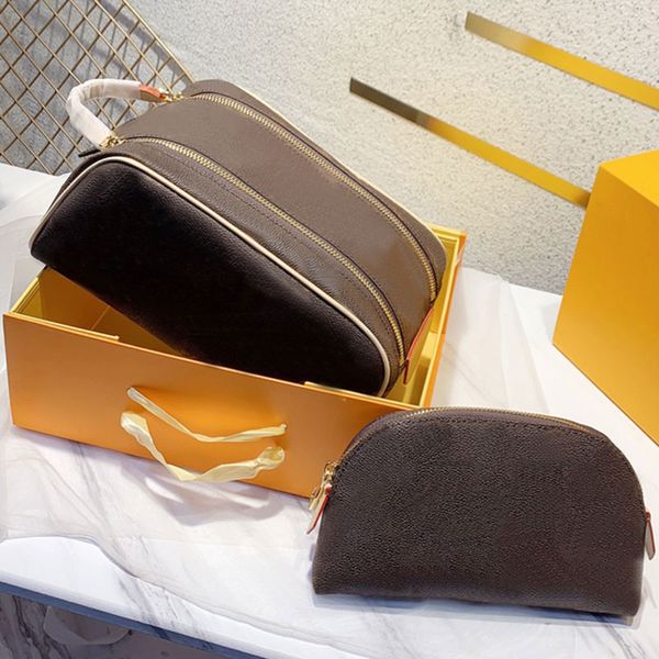 2pcs set Fashion Cosmetic Bags Женщины Travel Sudbag Men Men Storage Make Up Make Up Must Men's Double -молния корпус