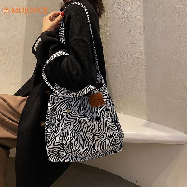 Borse da sera Moda Zebra Modello animale Stampa Shopping Bag Borsa da donna Casual Grande capacità Spalla vintage Designer 2023