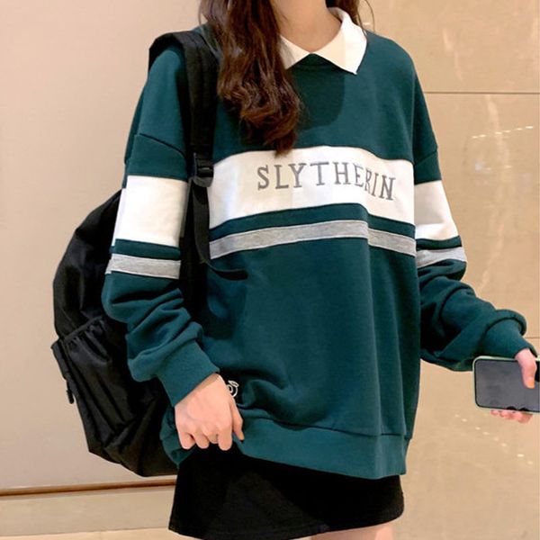 Wo Sweatshirts Erkek Hoodies Sweatshirts Kadın Sweatshirt Yaka Polo Üstleri Erkekler Okul Üniformaları Kız Tişörtleri Uzun Kollu Sudadera Kadın Camiseta 230307