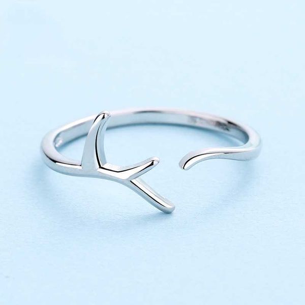 Bandringe Neues Design, versilbert, Hirschhorn-Ring, modisch, frisches Mädchen, verstellbar, für den Alltag, Ring, Charme, Damen-Cocktail-Party-Schmuck, AA230306