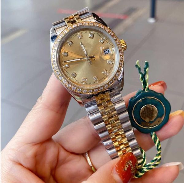 New Wristwatches Women Women Women Tamanho da Lady 26mm Garota Sapphire Wristwatch Watch Mecanismo Mecânico Automático Relógios