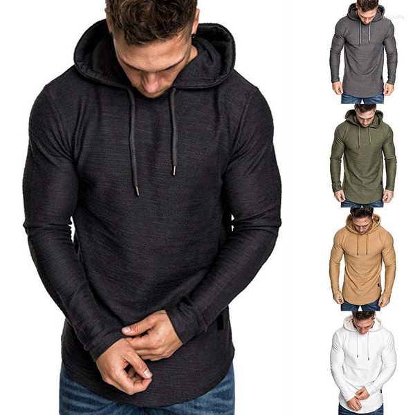 Erkek Hoodies Sonbahar ve Kış Moda Deri Dikiş Sıradan Sweatshirtler Kapşonlu Büyük Boyutlu Erkekler Düz Renk