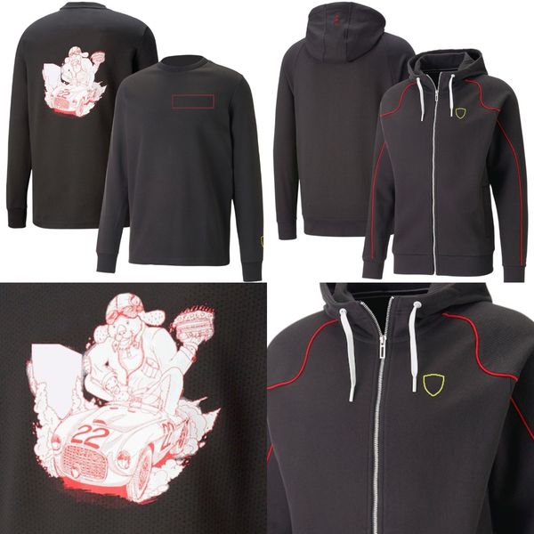 2023 F1 Team Graphic Hoodie Fórmula 1 Fãs Especial Zip Up Hoodies Primavera e Outono Esportes Radicais Corrida Casual Moletom Masculino