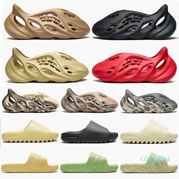 Adilette 22 pantofole sandali da uomo firmati sandali da donna tre strati di motivo in resina bianco e nero grigio sabbia del deserto lime magico sandali MX Carbon Runr 36-46