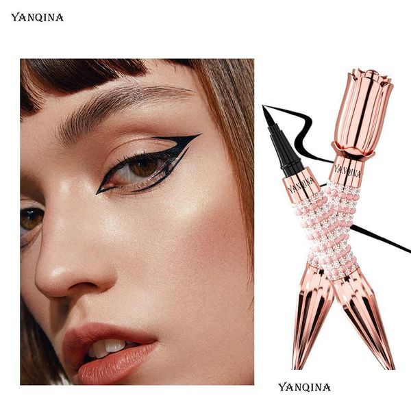 Delineador de ojos Queens Sceptre Gold Rose Liquid Pen Jet Black Eye Liner Impermeable a prueba de sudor Hold 24H Long Last Fast Dry Yanqina Wholesale DHC4F