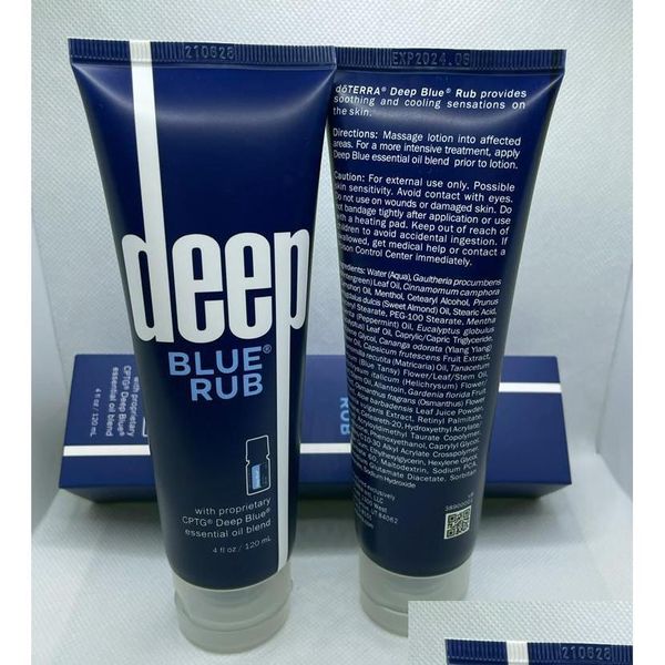 Outras ferramentas de cuidados com a pele Creme tópico de azul profundo com óleo de 120 ml Drop Drop Dispositivos de beleza de saúde DHTLN