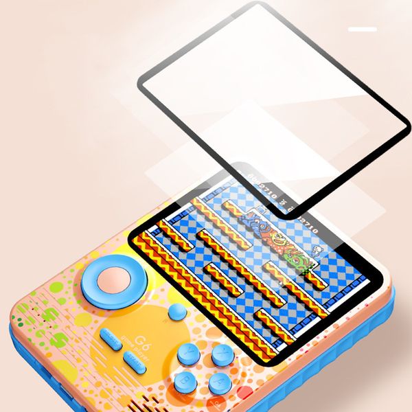 Лучшие качественные портативные игровые игроки G6 666 в 1 ретро -видео -консоли портативная цветная игра Player Player Consola AV вывод с функцией зарядки мобильного телефона