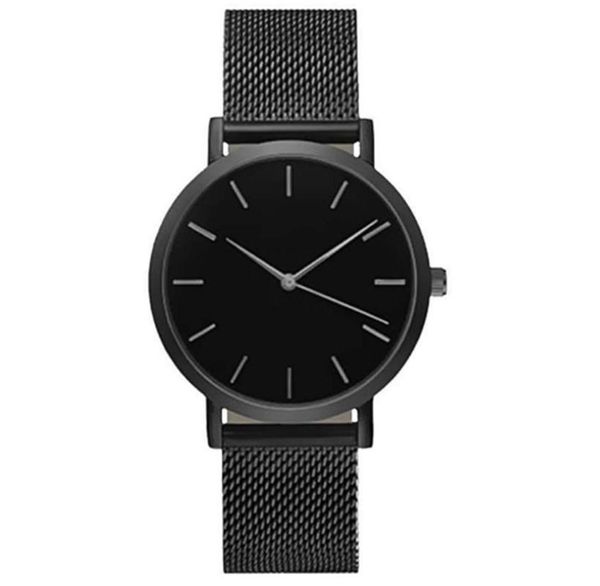 Armbanduhren RMM Produkt Mode Edelstahl Haken Schnalle Glas Herrenuhren Runde Quarz einfach edel elegant schwarz Silber Geschenk