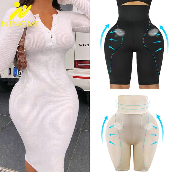 Kadın şekillendiricileri ningmi popo kaldırıcı kontrol külot vücut şekillendirici sahte ped köpük yastıklı kalça güçlendirici külot kadın shapewear kalça yukarı 230307