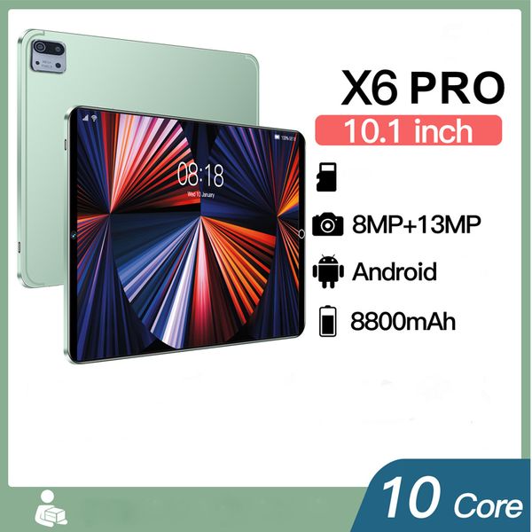 Tablet 10.1 pollch RAM 1GB ROM 16GB 3G Android OS 8.1 GPS FM WiFi Bluetooth Study Game PC X6PRO