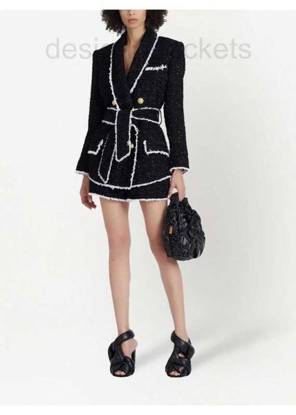 Двух кусочков дизайнерские женские наборы Новый осенний зимний бренд Высококачественный модный пиджак с двумя частями.