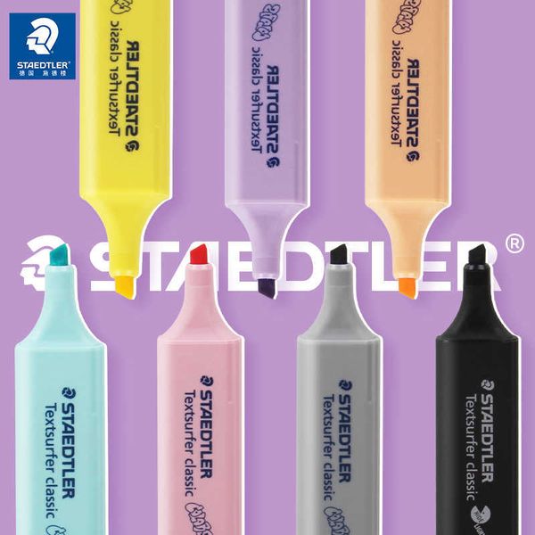 Evidenziatori 1 pz Staedtler evidenziatore di colore sharpie 364 studenti di macarons per bambini con evidenziazione dell'ufficio pennarello evidenziatore di testo J230302