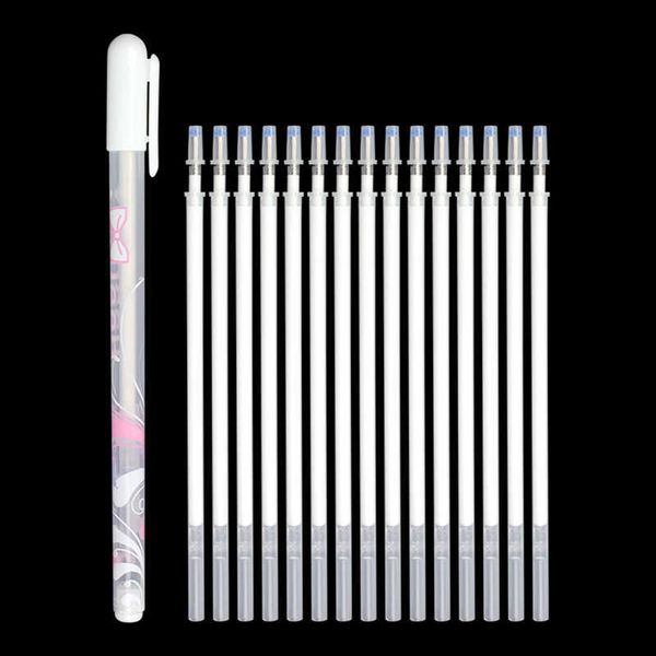 Penne gel PenRefill Set Gel Pen Highlight Refill Colore bianco Shinning Refill Pennarelli per pittura Disegno Penna Materiale scolastico Multifunzione J230306