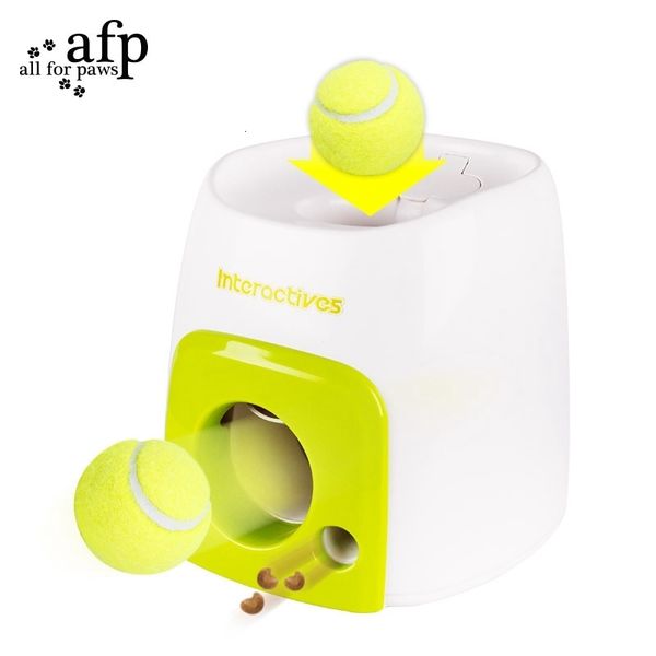 Toys de cachorro Chews Interactive Cat Food Dispenser Pet Tennis Ball Things for S Recompensa Máquina de lento entre o brinquedo do alimentador 230307