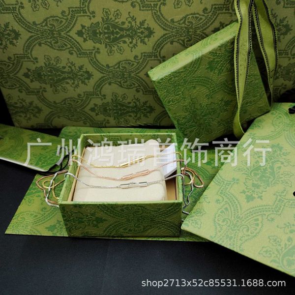 2023 Novas jóias de moda de alta qualidade de luxo para xiaozhan prateado mesmo novo link para a série de amor longa colar de corda