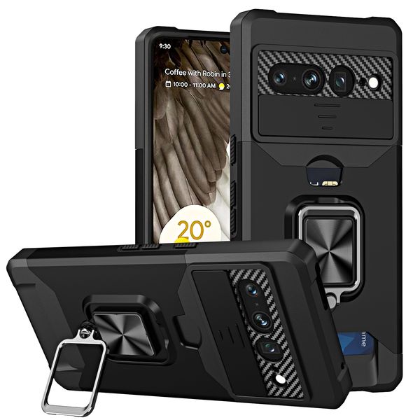 Custodie di protezione della fotocamera per Google Pixel 8A 8 7A 7 6A 6 5A Pro Samsung Iphone Anello del telefono Slot per scheda Custodia antiurto Fundas